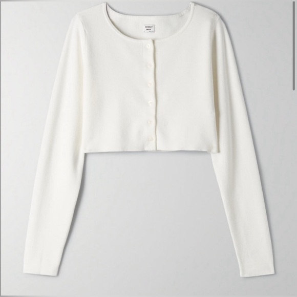 White Sunday best cropped long sleeve great condition! - Picture 1 of 2